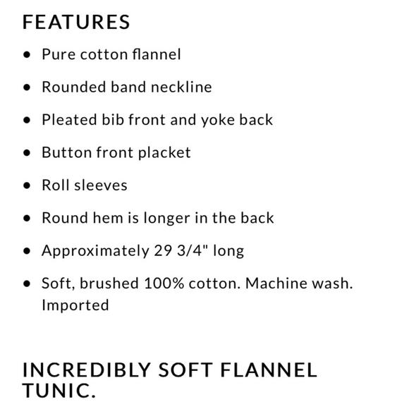 Lands End Flannel Tunic - Picture 5 of 7